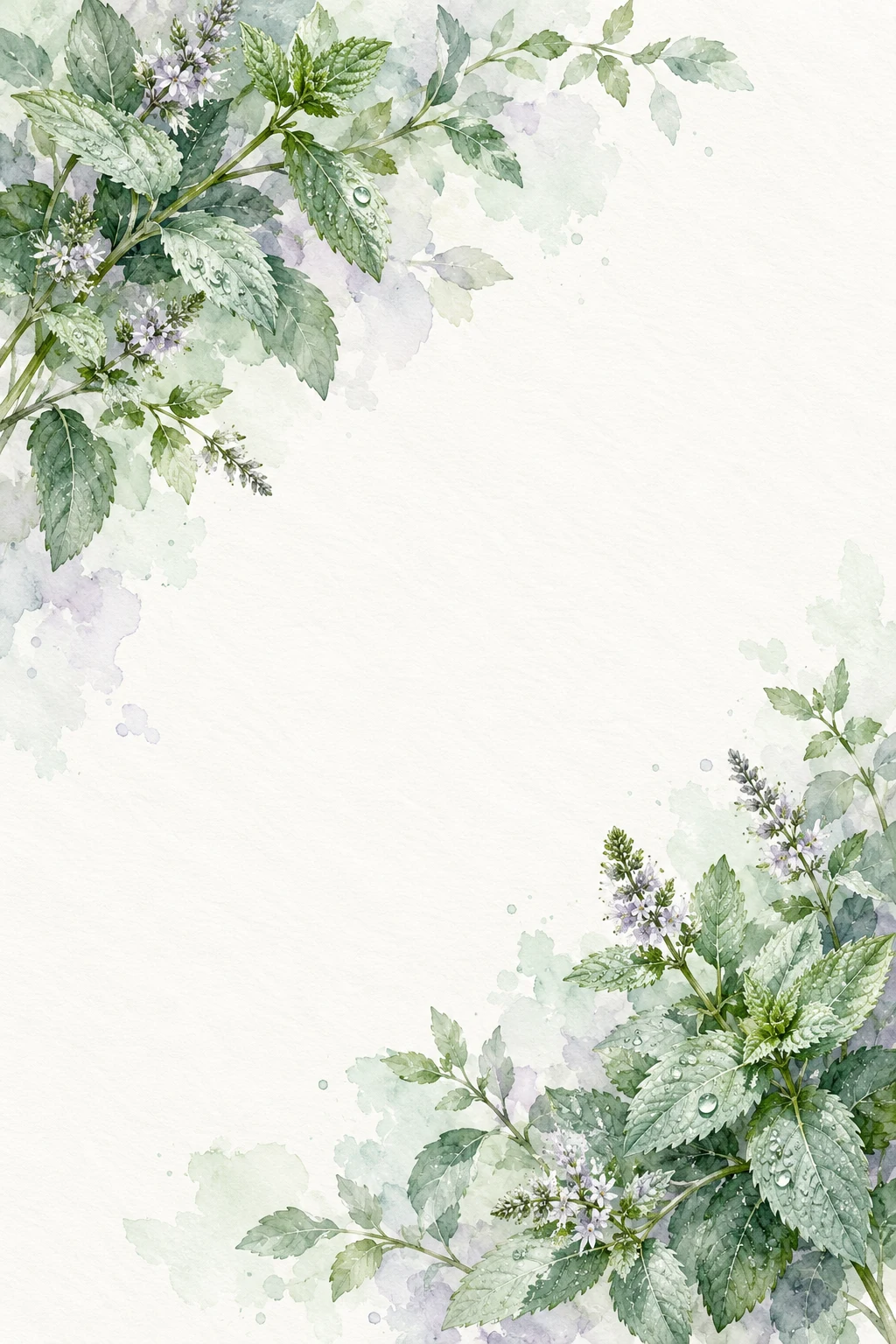 Template undangan Botanical Mint