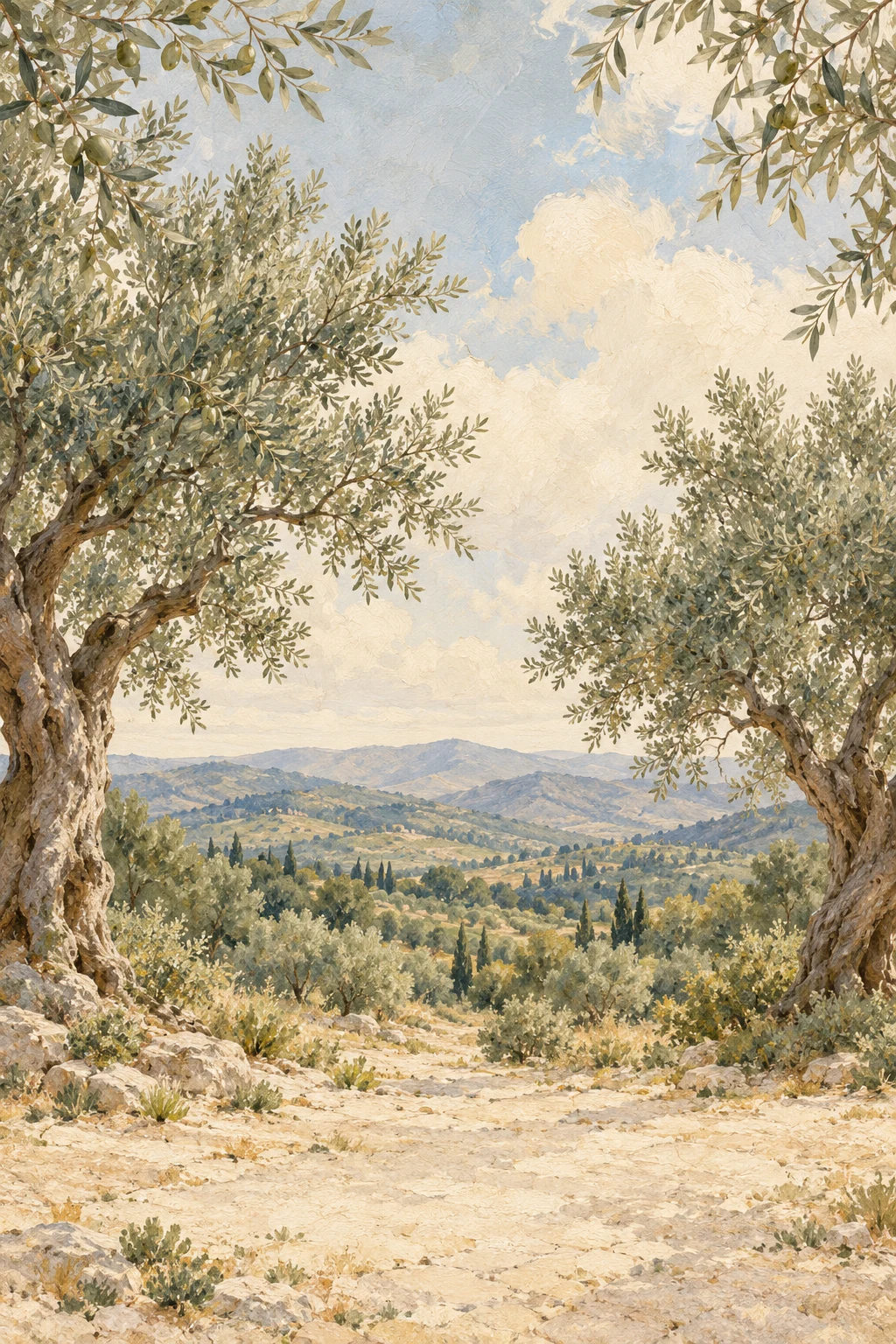 Template undangan Botanical Olive