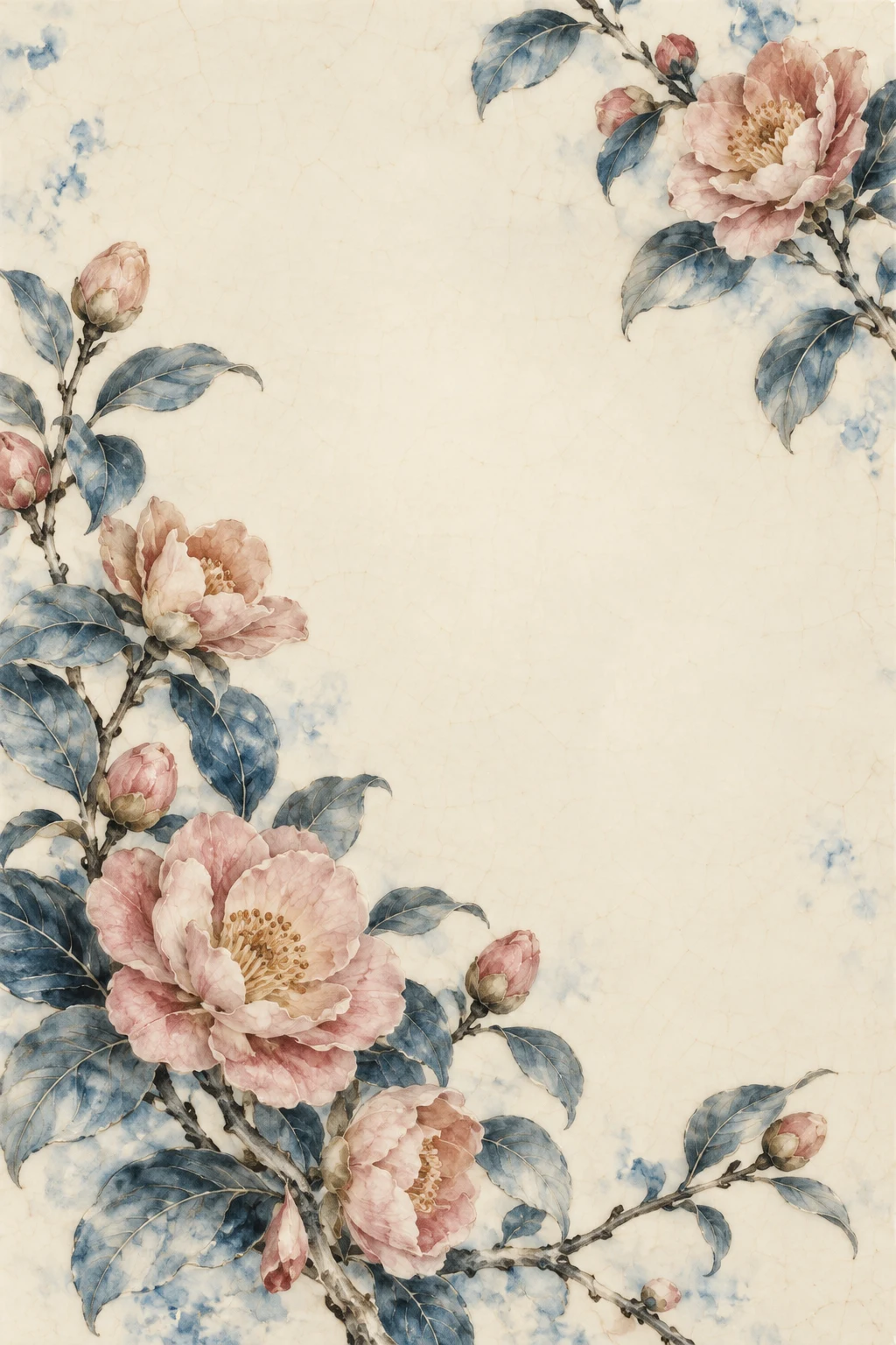 Template undangan Floral Camellia