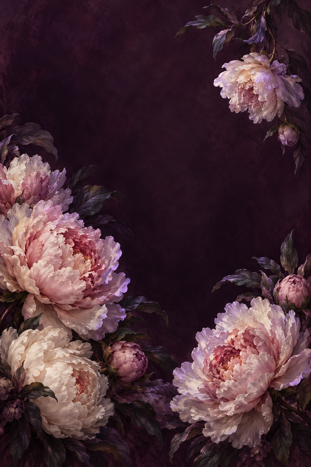 Template undangan Floral Peony