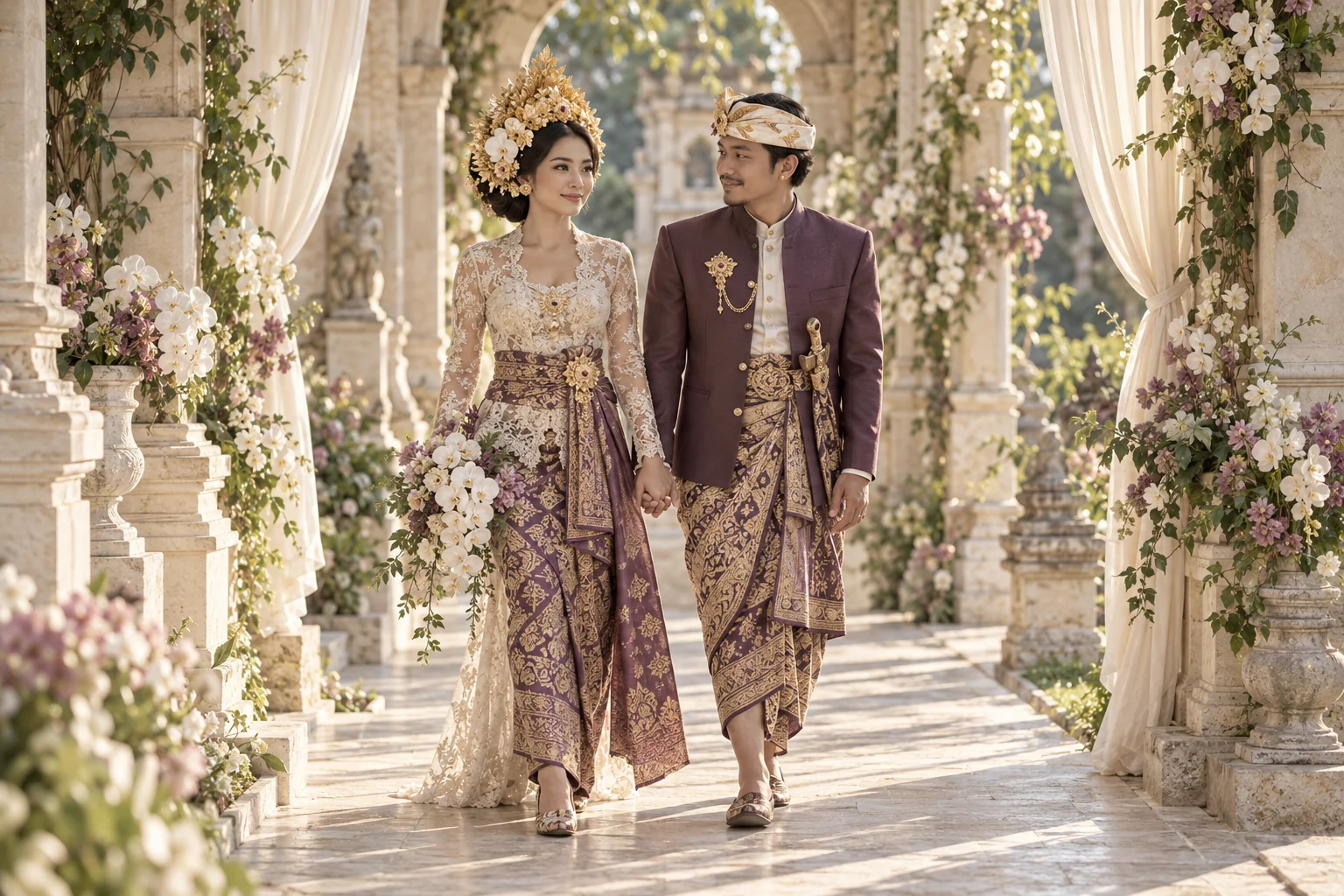 Potret kedua mempelai
