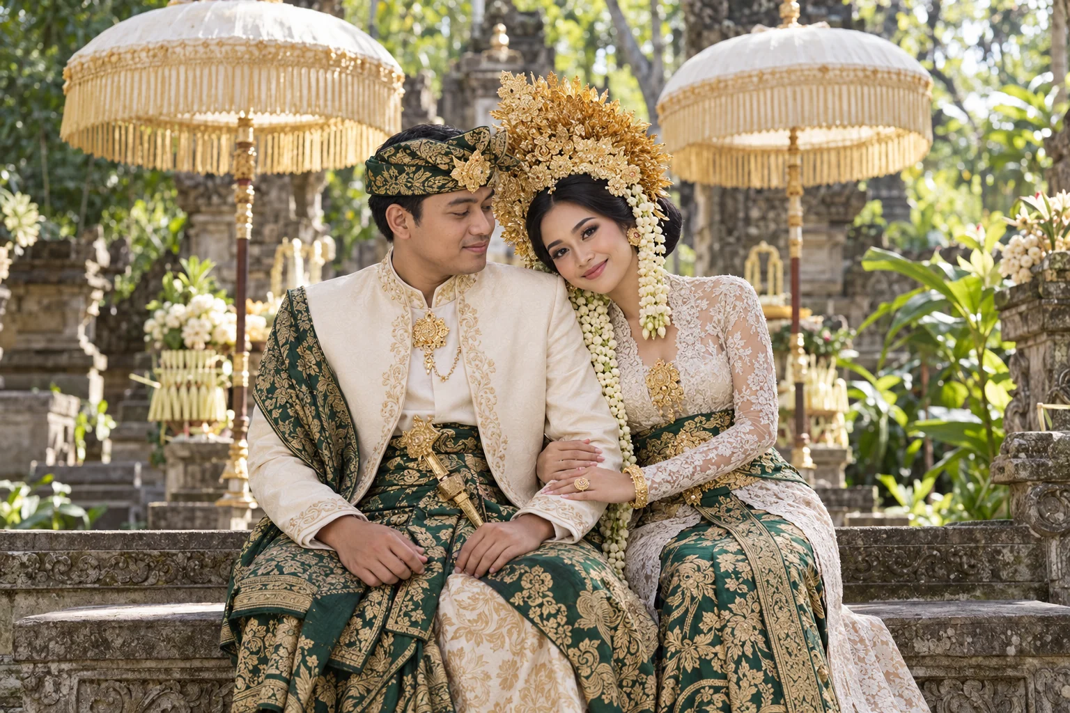 Potret kedua mempelai