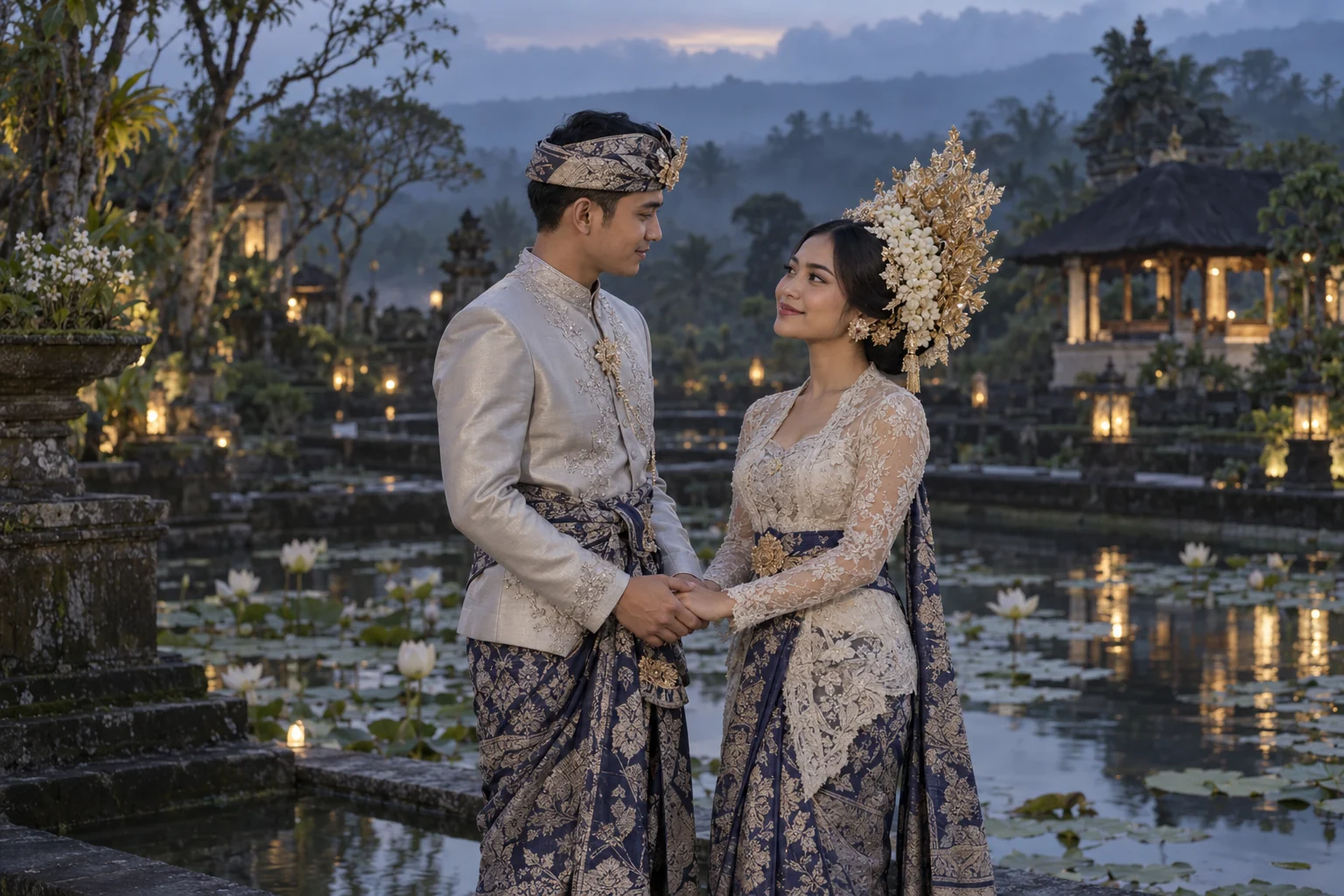Potret kedua mempelai