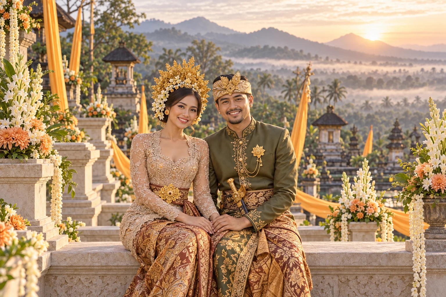 Potret kedua mempelai