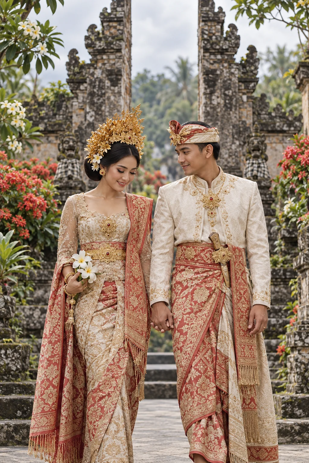 Potret kedua mempelai
