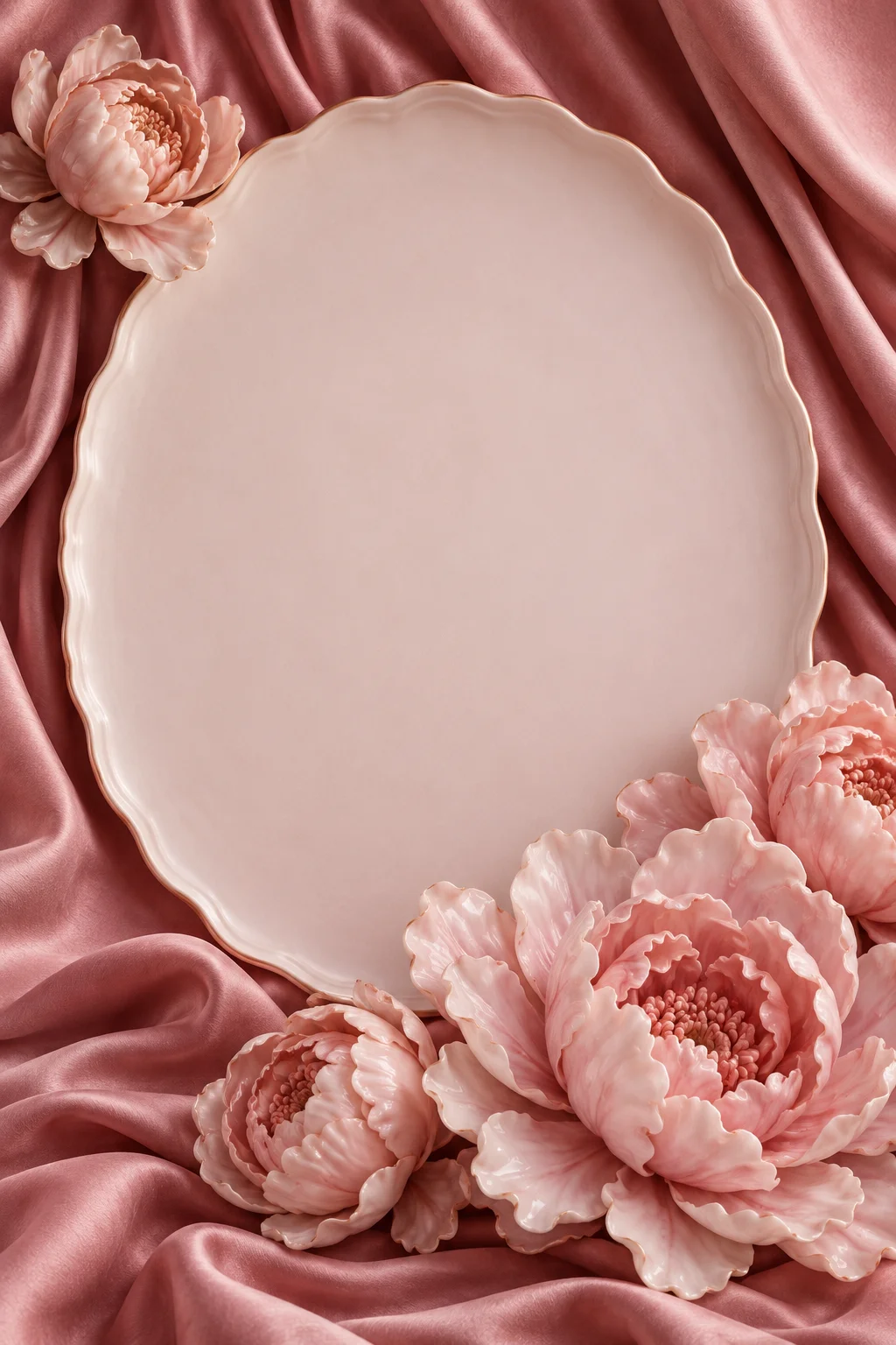 Template undangan Peony Pink