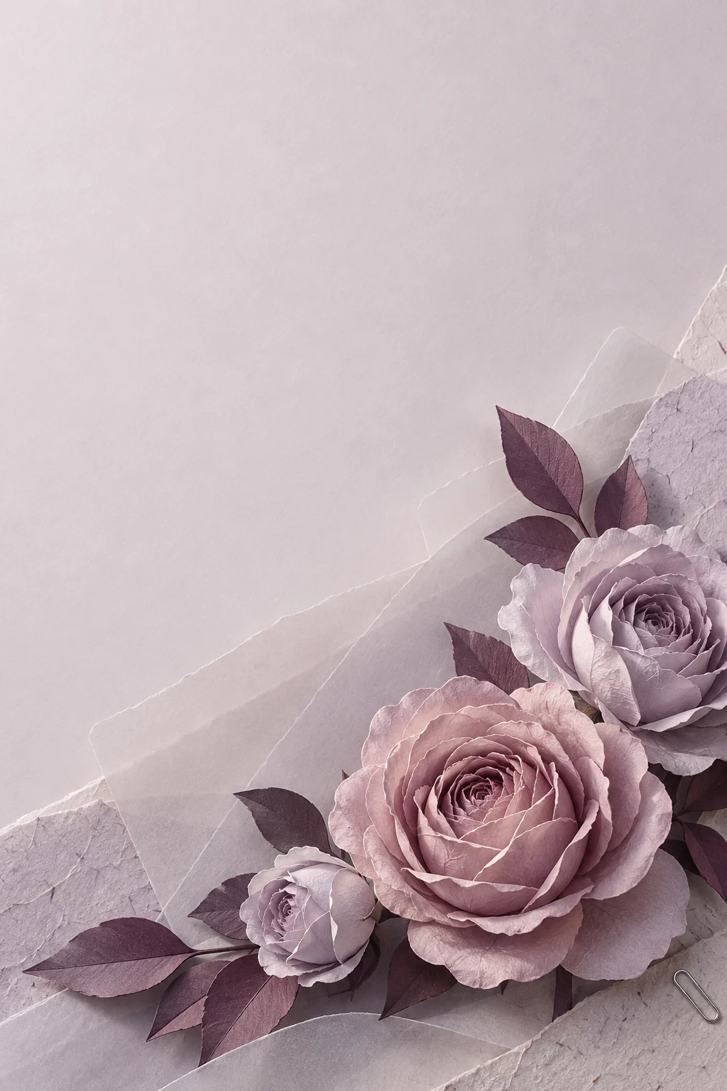 Template undangan Rose Mauve