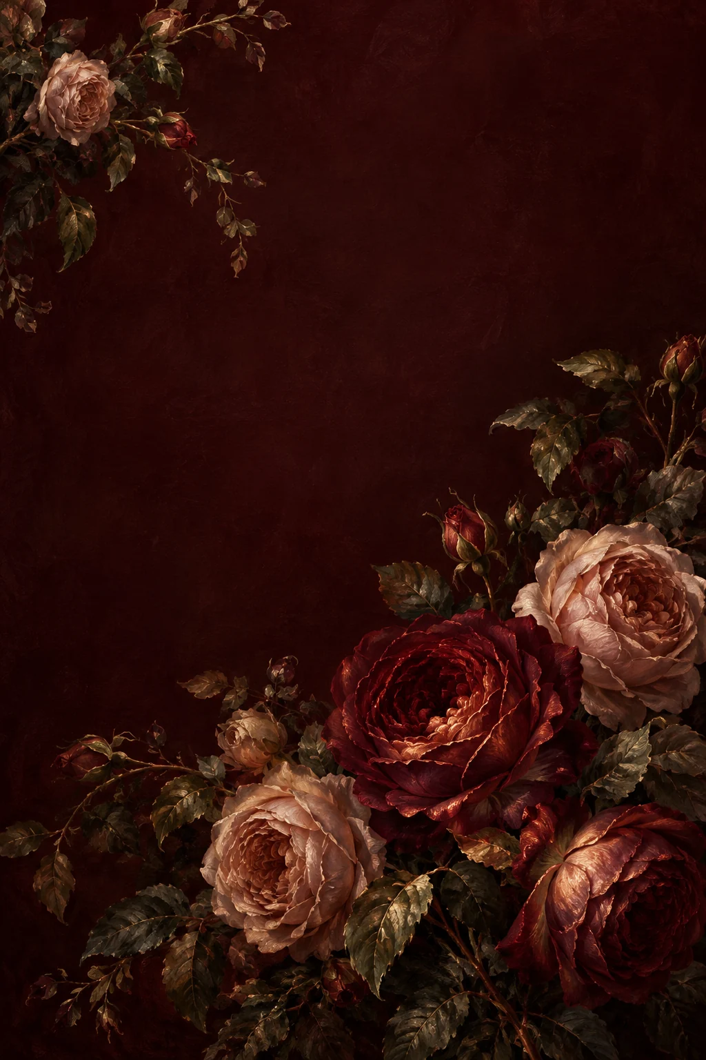 Template undangan Rose Wine